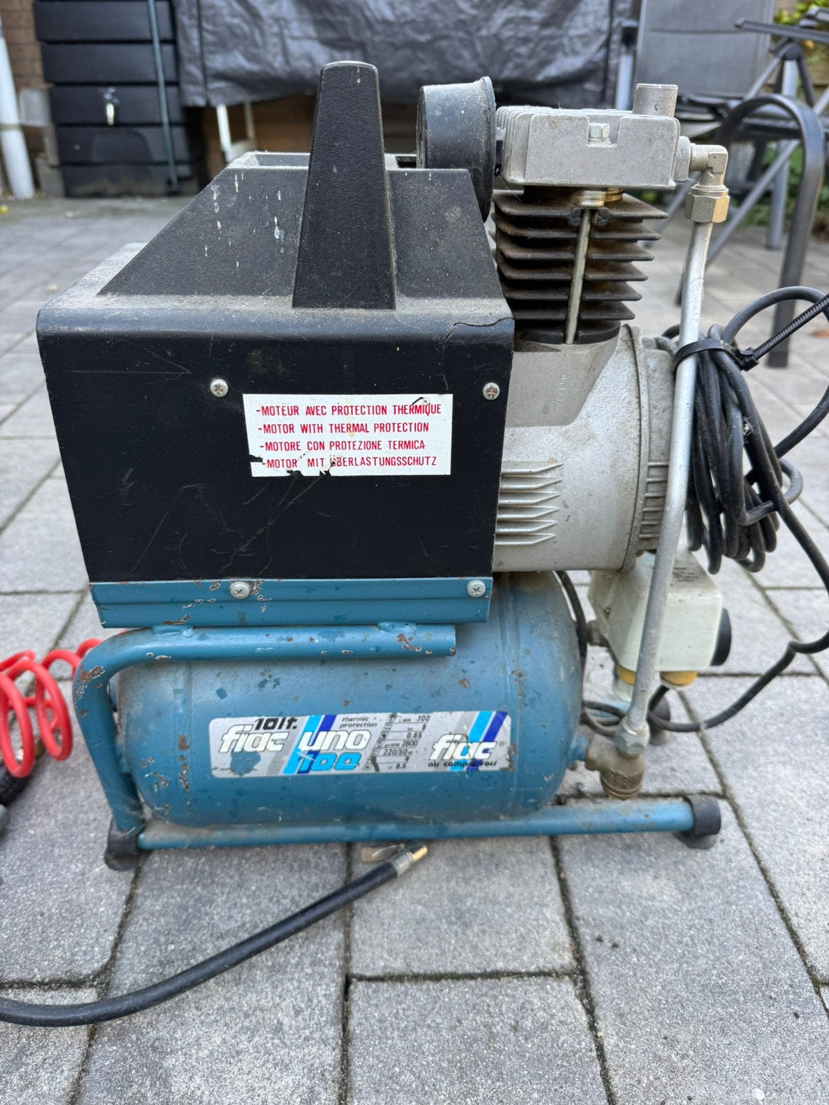 Fiac luchtcompressor, Ophalen, Gebruikt, 6 tot 10 bar, Minder dan 200 liter/min