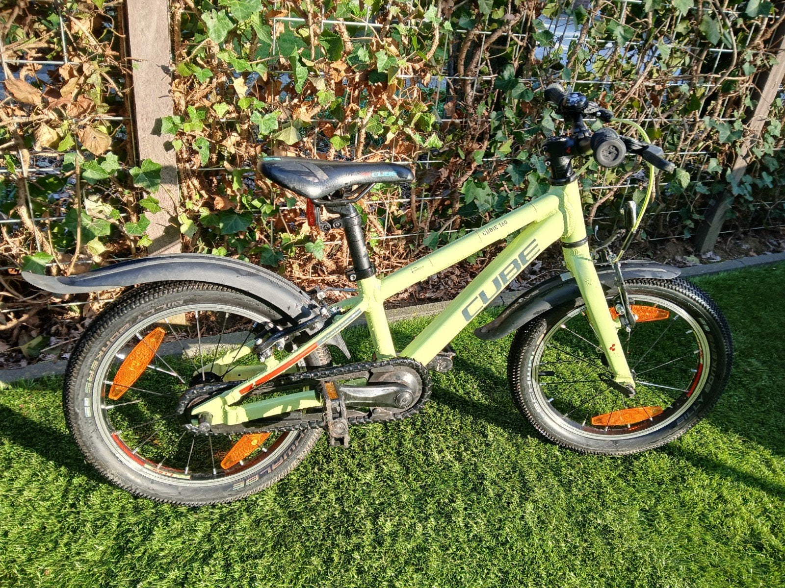 CUBE CUBIE 160 GREEN/RED MODEL 2023, Ophalen, 16 tot 20 inch, Velgrem, Zo goed als nieuw