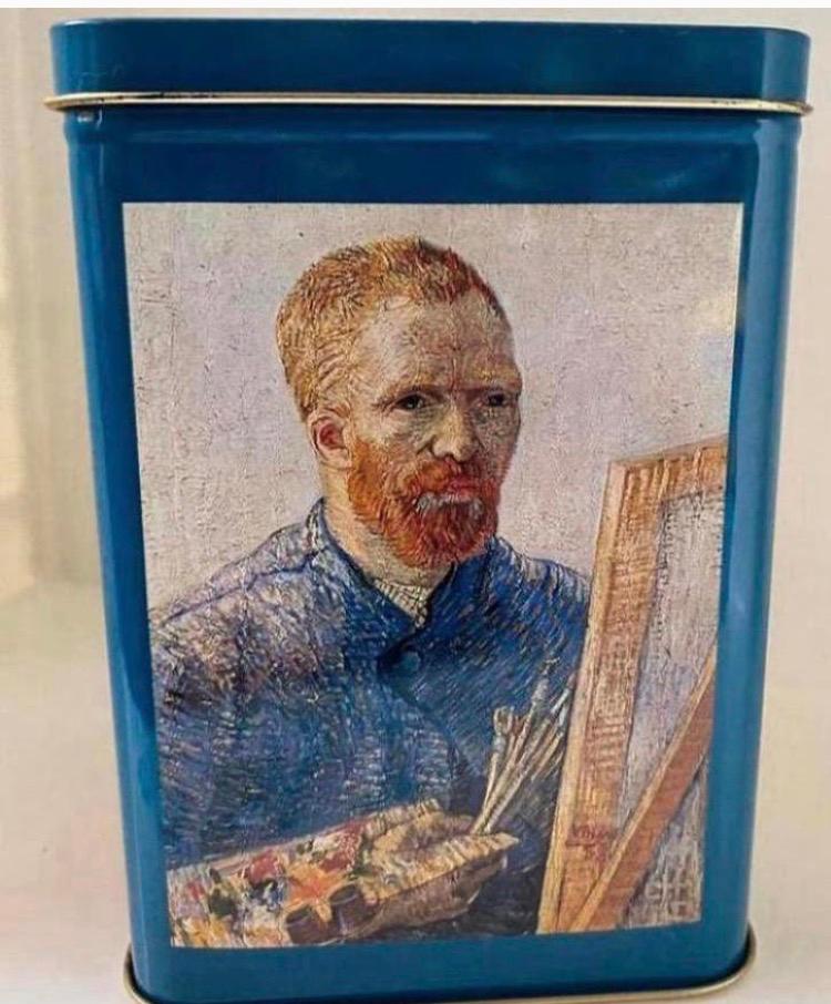 Blik: Vincent van Gogh 1890-1990. 14x10x10 cm., Ophalen of Verzenden, Zo goed als nieuw, Overige, Overige merken