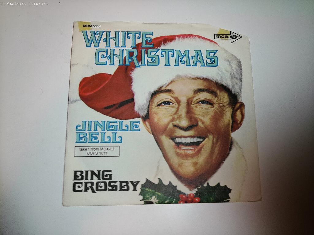 Bing Crosby - White Christmas / Jingle Bell, Fotohoes, Ophalen of Verzenden, Gebruikt, Pop