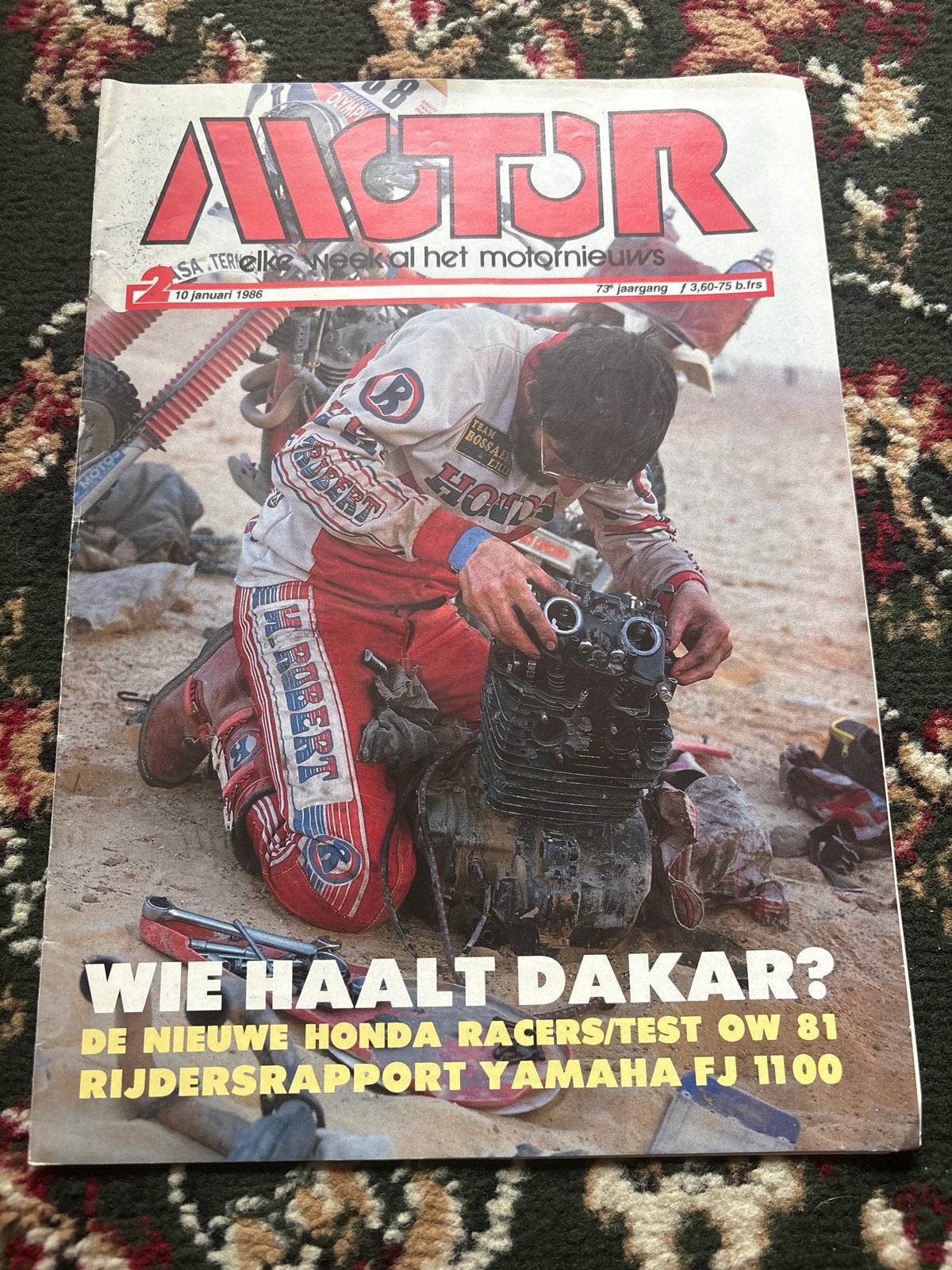 Motor Magazine 10 januari 1986 - Dakar, Honda Racers, Ophalen of Verzenden, Gelezen, Algemeen