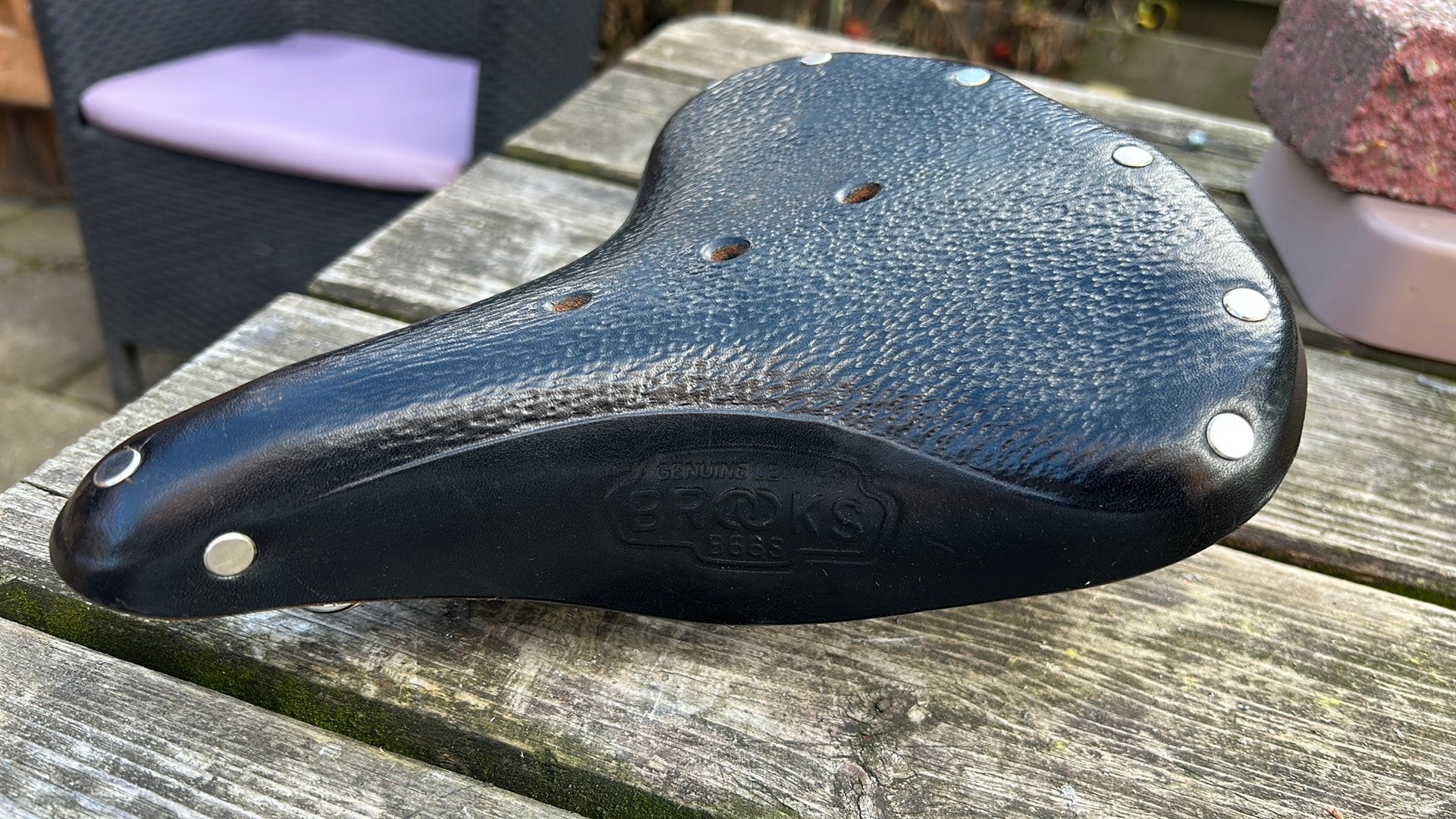 Brooks B66S zgan lederen zadel, Ophalen, Zo goed als nieuw, Zadel, Leer