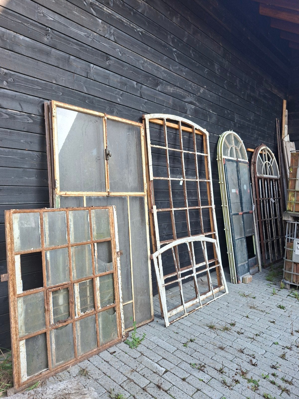 Diverse oude stalen ramen - Unieke vintage collectie, Ophalen, Gevelraam of Ruit, Gebruikt, 160 cm of meer