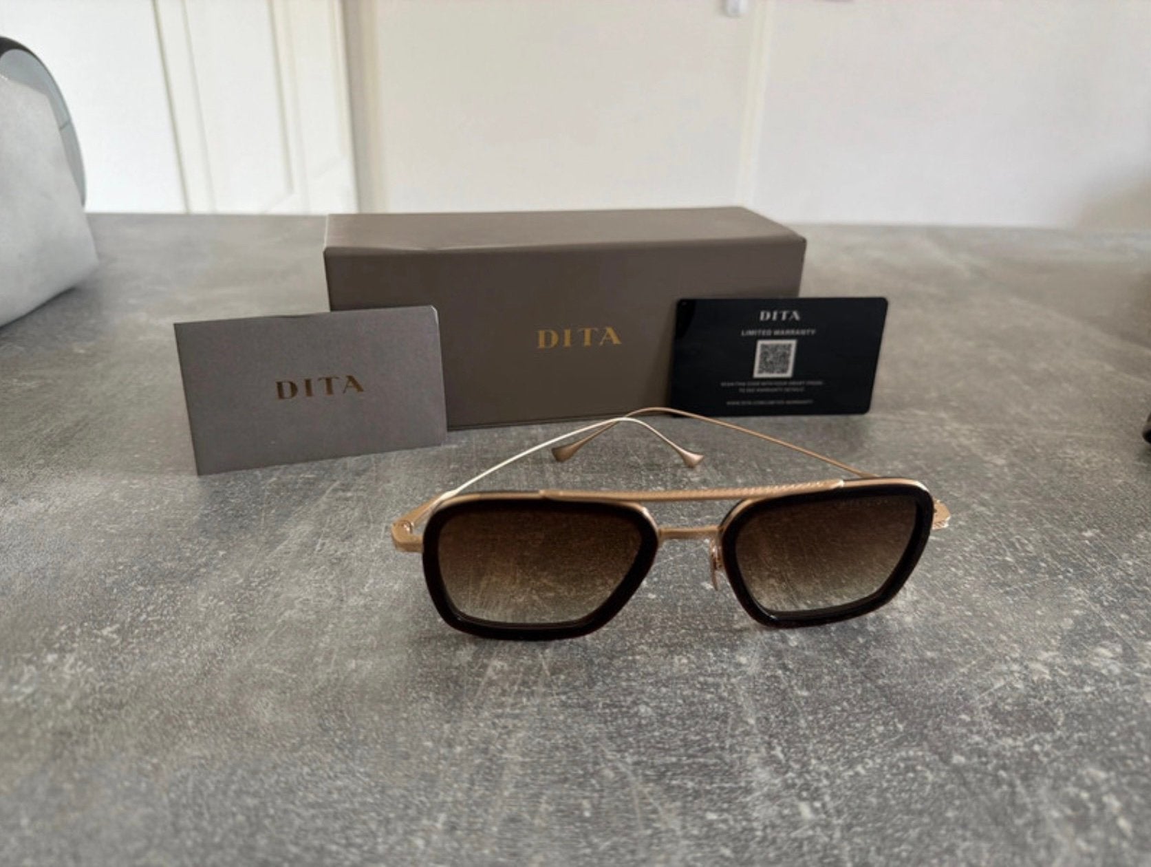DITA FLIGHT 006 Nieuw unisex, Overige merken, Zonnebril, Bruin, Nieuw
