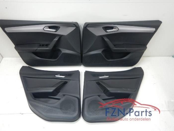 Seat Leon 5FE Deurpanelen Verlicht Set Leer Leder Zwart Rech, Ophalen of Verzenden, Gebruikt
