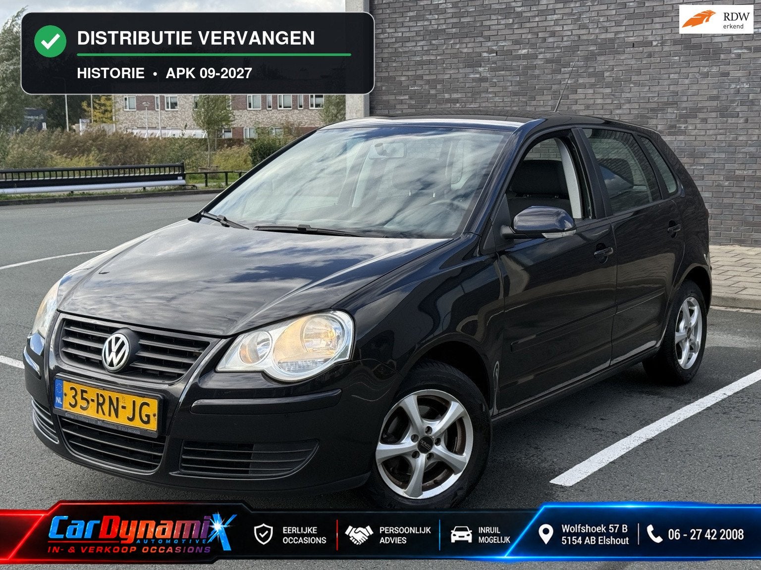 Volkswagen Polo 1.4-16V Comfortline | Distri OK | Ondh OK |, Auto's, Voorwielaandrijving, 15 km/l, Zwart, Origineel Nederlands