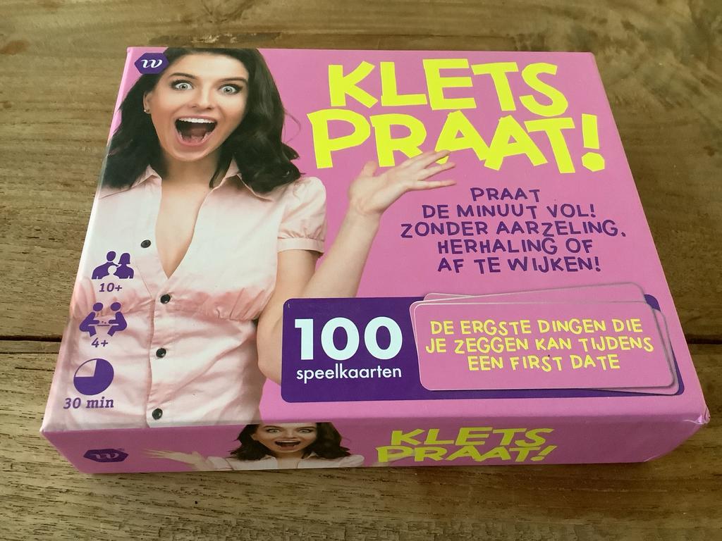 Kletspraat! Het hilarische spel voor een avond vol plezier, Drie of vier spelers, Ophalen of Verzenden, Zo goed als nieuw