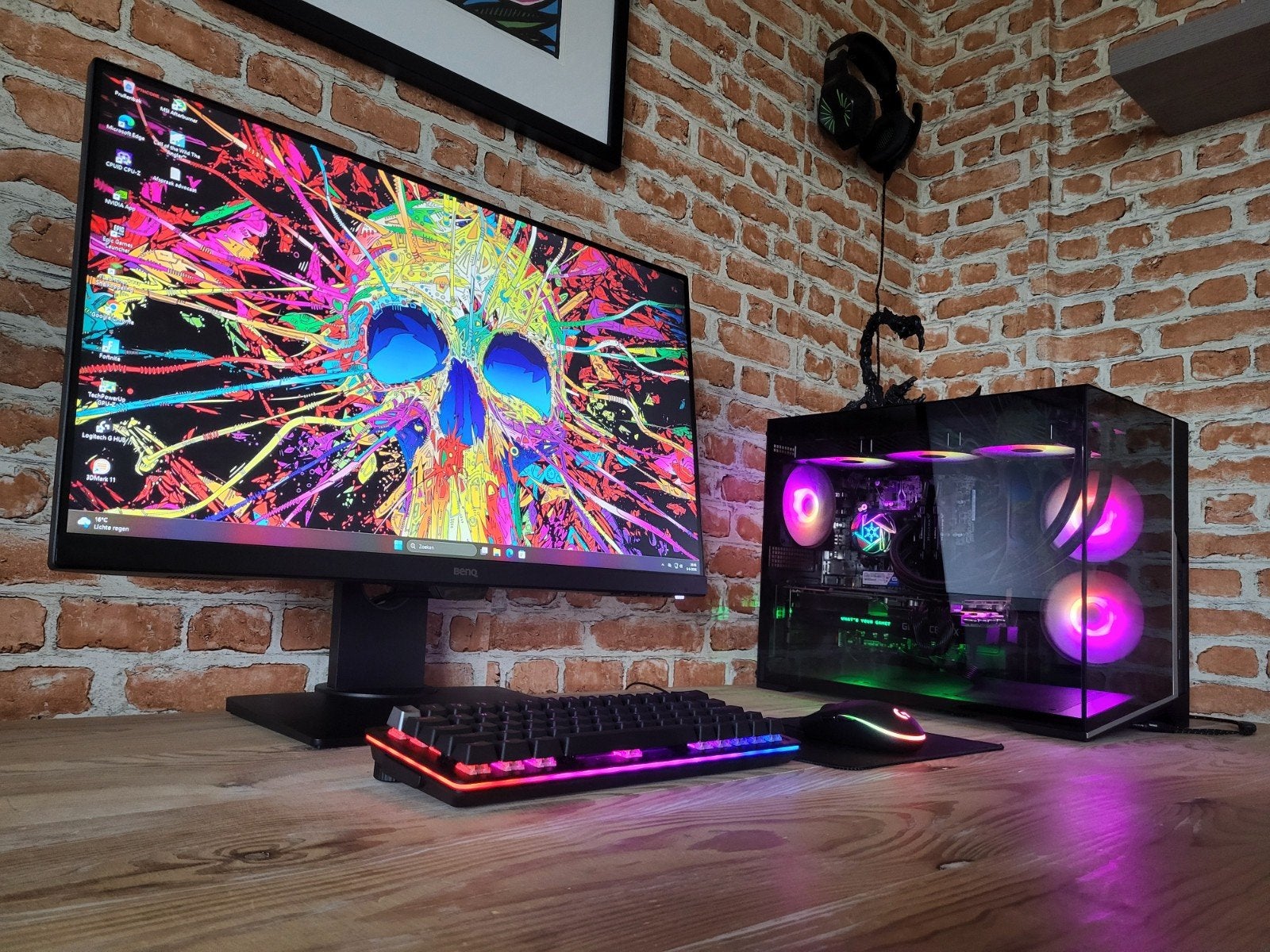 Setup i7 RTX2070S 16gb 27" Headset, Ophalen, Zo goed als nieuw, Gaming, SSD