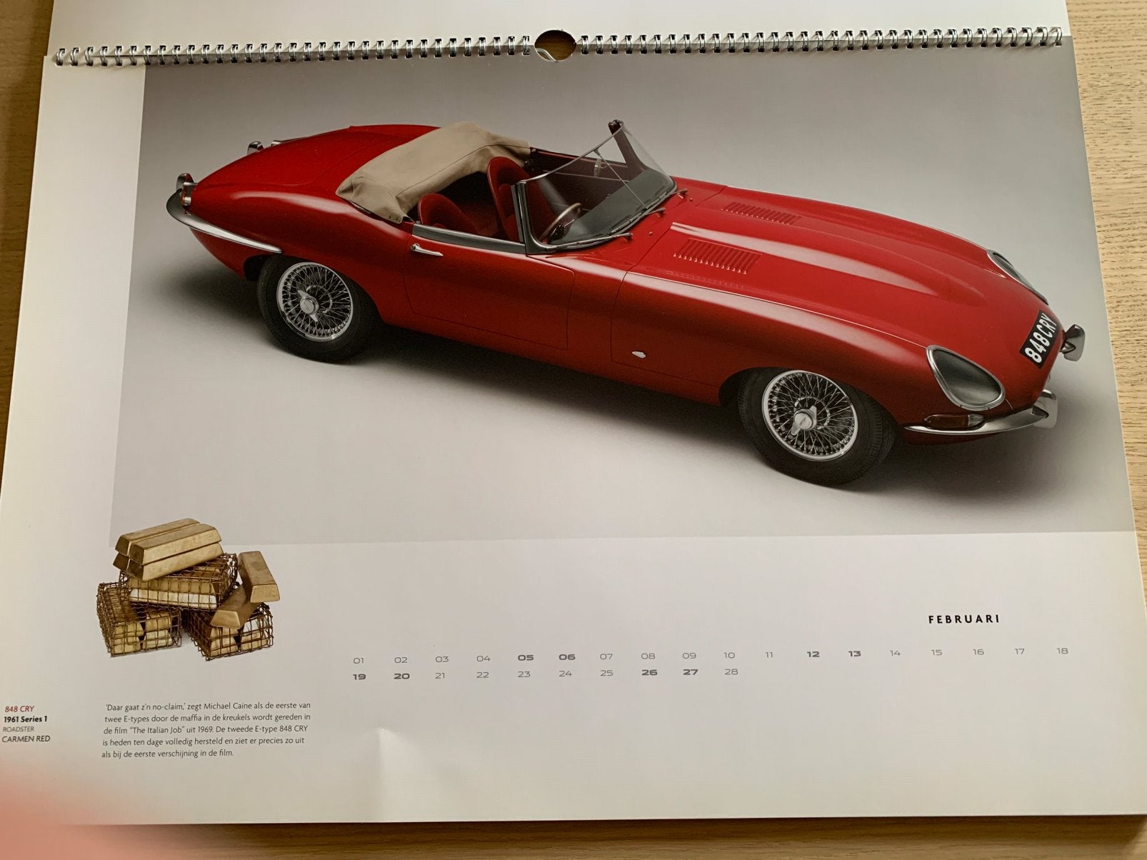 Jaguar E type kalender 2011 60x42 cm, Ophalen, Zo goed als nieuw, Overige merken