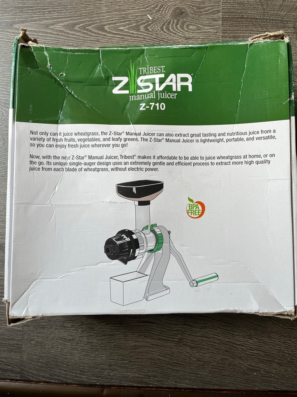 Tribest Z-Star Z-710 Handmatige Slowjuicer - manual juicer, Witgoed en Apparatuur, Juicers, Ophalen, Zo goed als nieuw, Handmatig