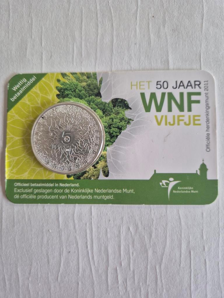 50 jaar WNF Vijfje 2011, Postzegels en Munten, Munten | Nederland, Ophalen of Verzenden