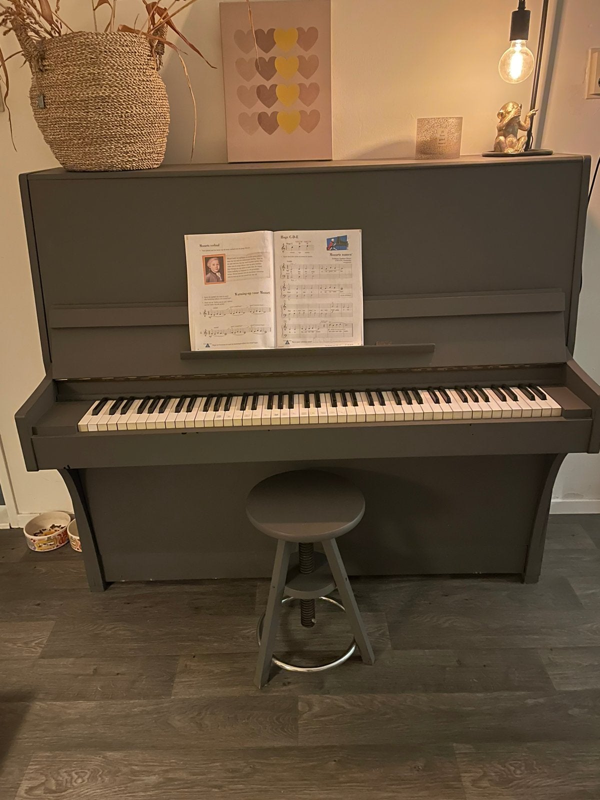 Fritz Kuhla Berlin antieke piano met kruk., Ophalen, Gebruikt, Overige kleuren, Piano