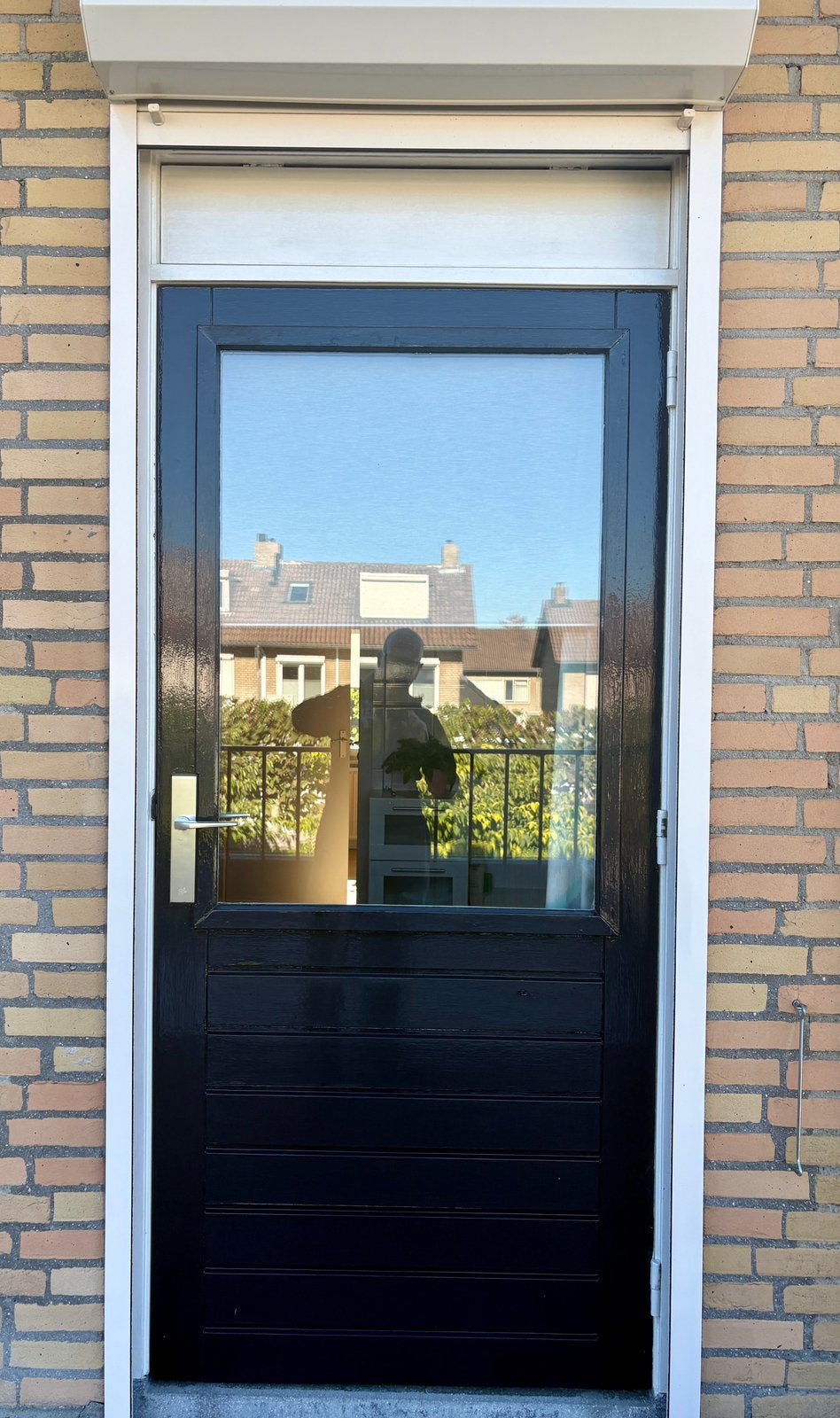Hardhouten buitendeur met HR glas, Ophalen, 80 tot 100 cm, 200 tot 215 cm, Glas
