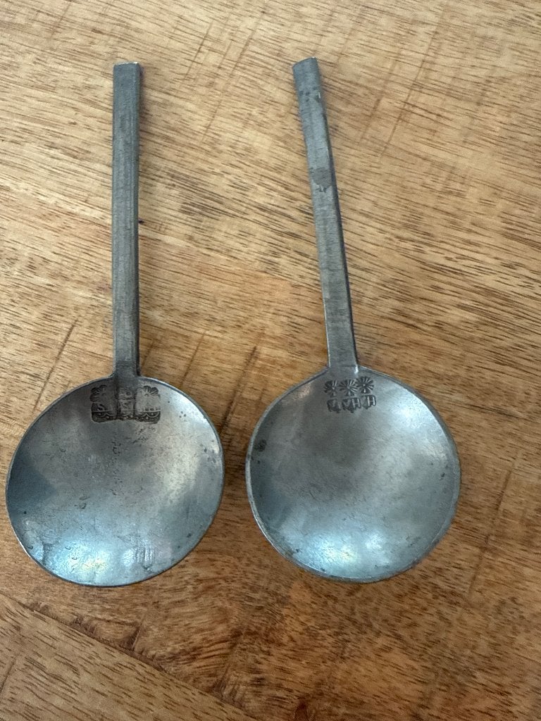 Tinnen lepels, Ophalen of Verzenden