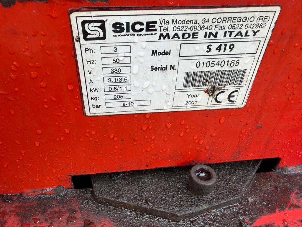 SICE S 419 Bandenapparaat - Professionele Bandenwisselaar, Auto diversen, Autogereedschap, Ophalen of Verzenden