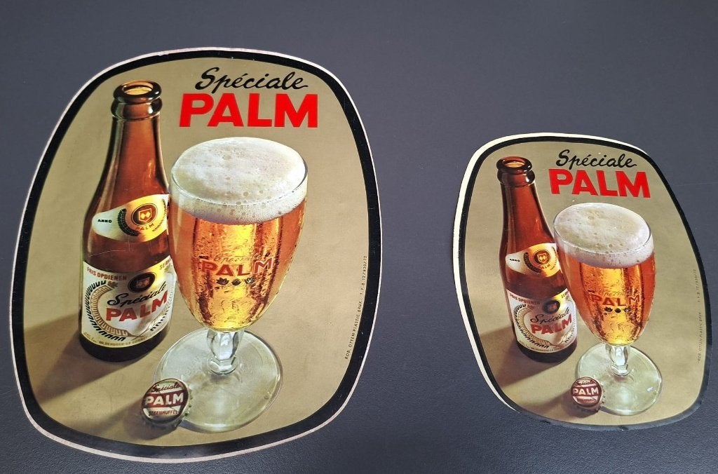 Spéciale Palm, Steenhuffel, stickers 1972, 2 st, Rob Otten, Verzamelen, Ophalen of Verzenden, Gebruikt, Overige typen
