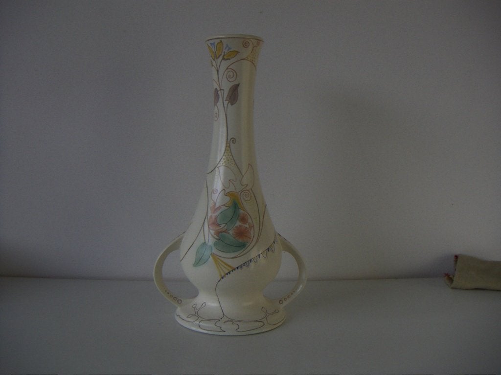 Zuid Holland Gouda plateel keramiek vaas jr.ca.1910., Ophalen of Verzenden