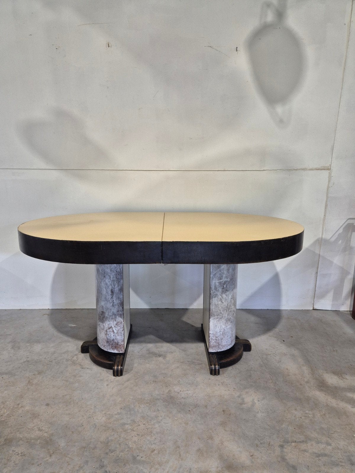 Art deco uitschuifbare ovale tafel, Ophalen
