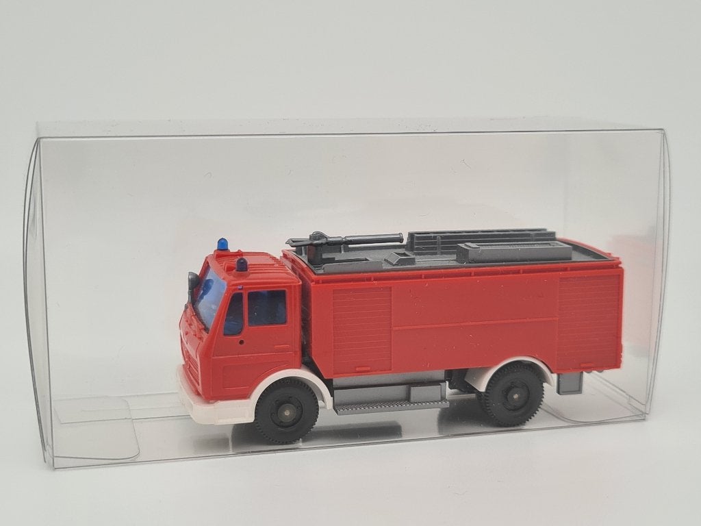 Mercedes truck brandweer bluswagen - Wiking 1/87, Verzenden, Zo goed als nieuw, Bus of Vrachtwagen, Wiking