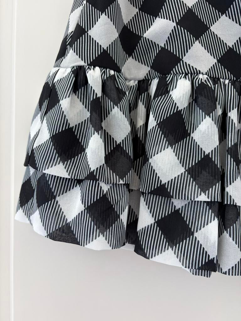 DENNY ROSE rokje zwart/wit geblokt mt L, Kleding | Dames, Maat 38/40 (M), Italie, -, Verzenden