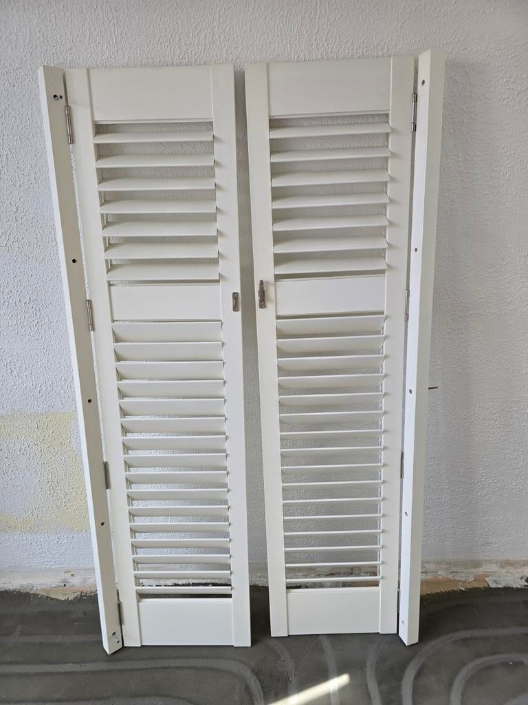 Shutters - louvredeuren, Ophalen, Gebruikt, Wit, 50 tot 100 cm