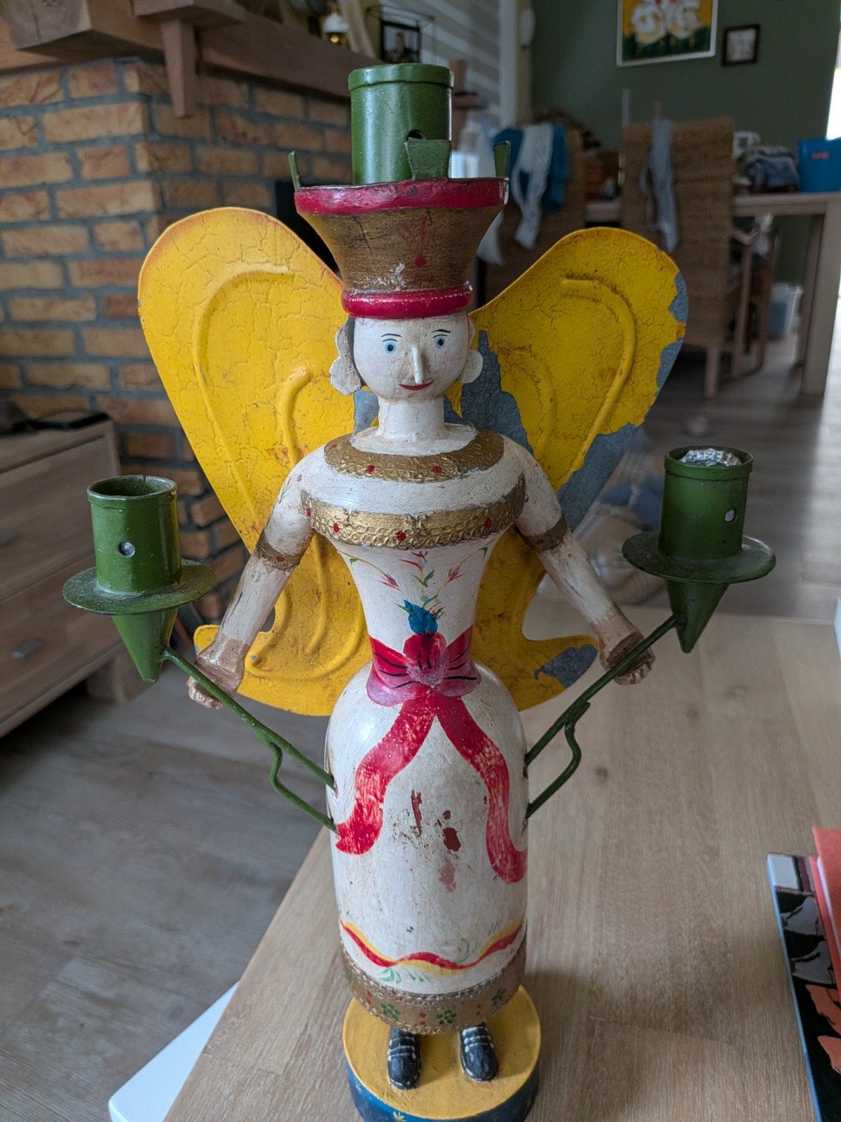 Engel kandelaar, Huis en Inrichting, Woonaccessoires | Kandelaars en Kaarsen, Ophalen of Verzenden, Metaal