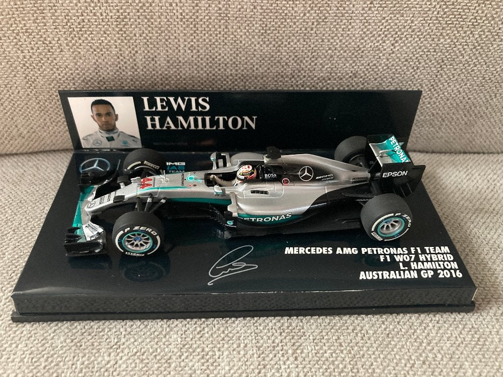 ✅ Lewis Hamilton 1:43 Australian GP 2016 Mercedes W07 F1, Ophalen of Verzenden, Nieuw, Formule 1