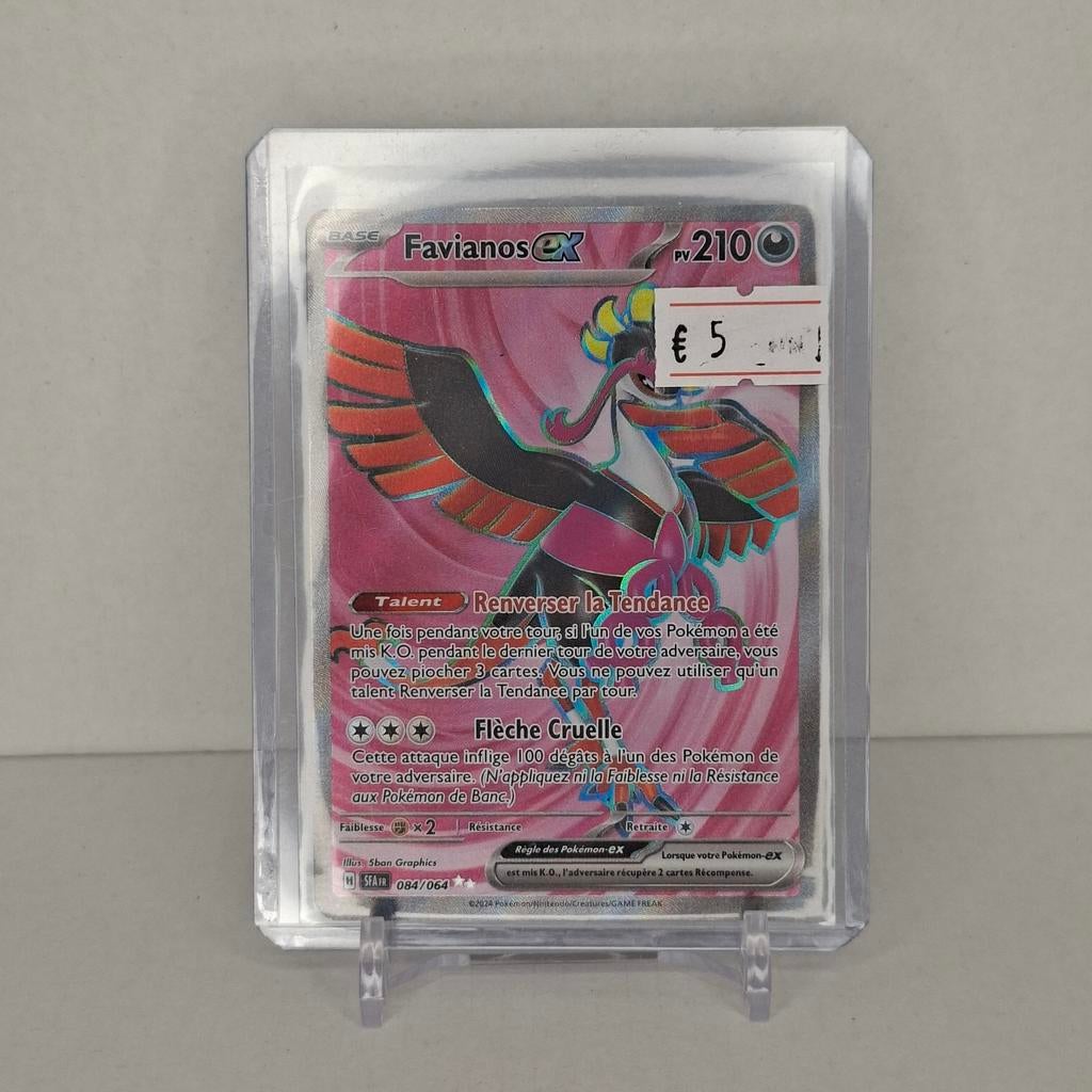 Favianos EX Pokémon kaart - Frans (Fezandipiti), Ophalen, Zo goed als nieuw, Losse kaart