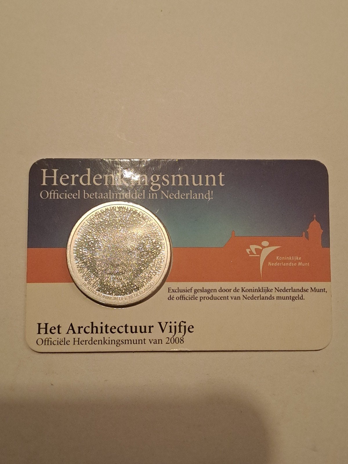 Verzilverde 5 Euro Munt, Ophalen of Verzenden, Koningin Beatrix, Euro's, Losse munt