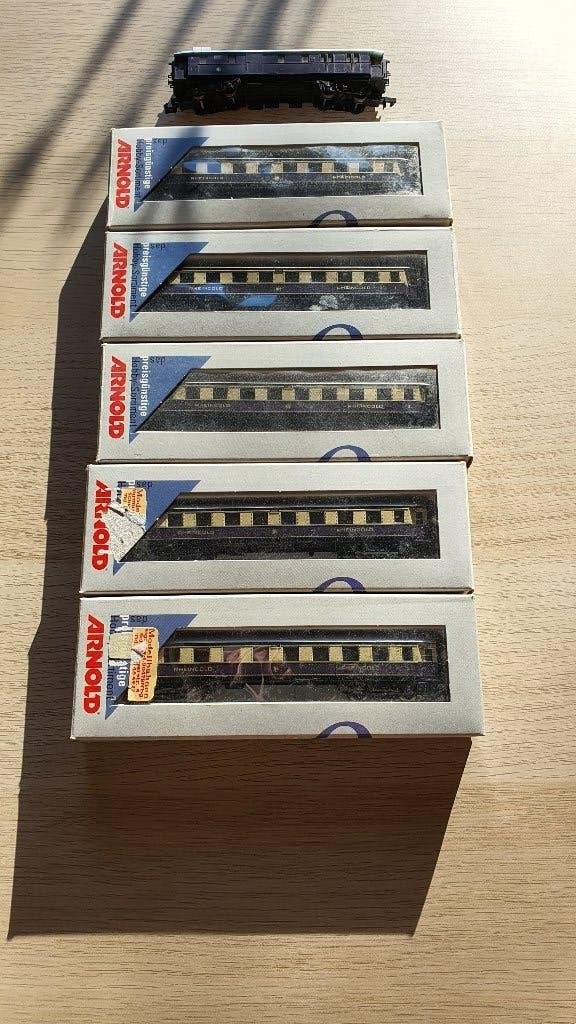 N-Spoor Rheingold met 5 rijtuigen en bagagewagon, Hobby en Vrije tijd, Overige merken, Gelijkstroom, Wagon, Ophalen of Verzenden