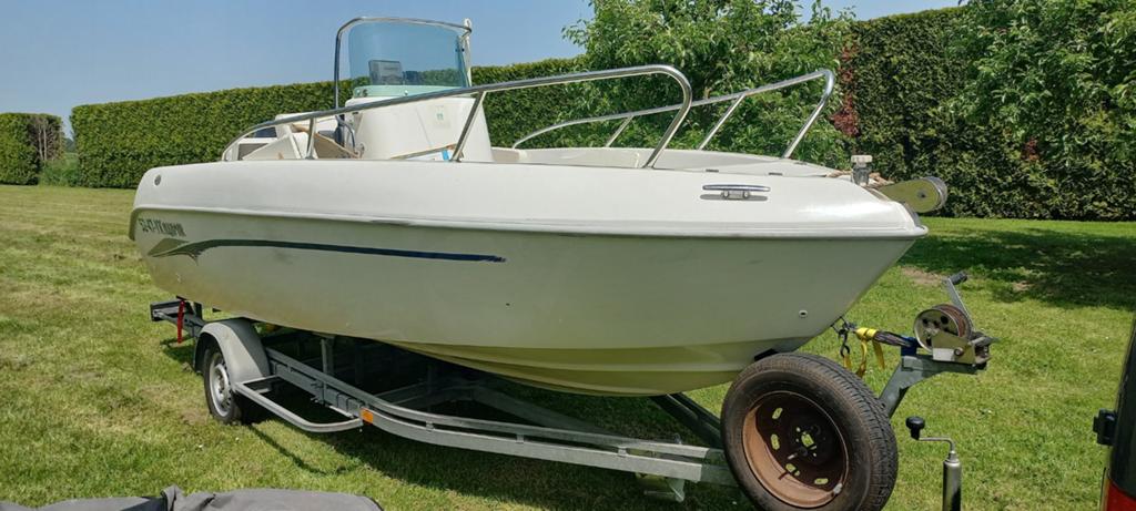 Consoleboot aquamar 17 voet met 90pk suzuki viertakt, Watersport en Boten, Vis- en Consoleboten, Ophalen of Verzenden