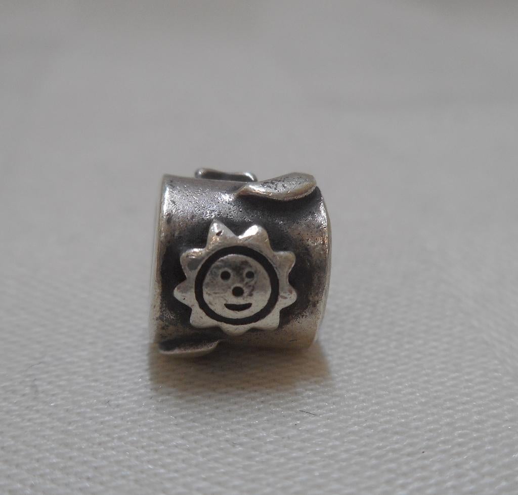 Zilveren Pandora bedel zon maan en sterren nr.755, Verzenden, Pandora, Zo goed als nieuw, 1 bedel