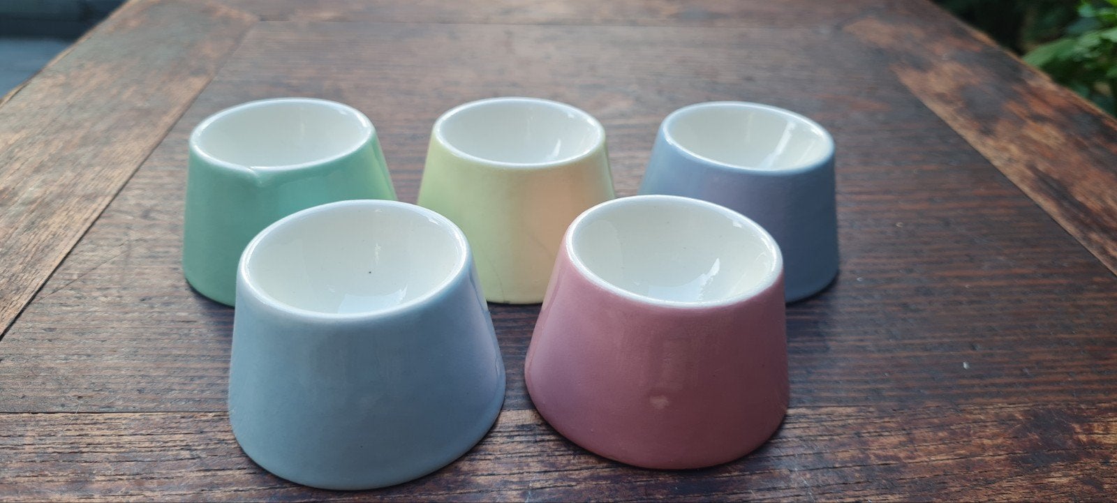 Petrus Regout Sfinx Maastricht pastel eierdoppen set, Antiek en Kunst, Ophalen of Verzenden