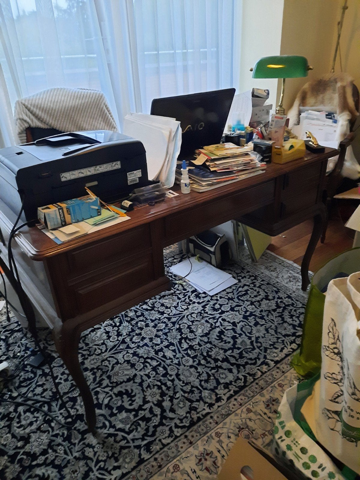 Antiek Engels Bureau 'Mr. Higgins' - Klassiek Hout