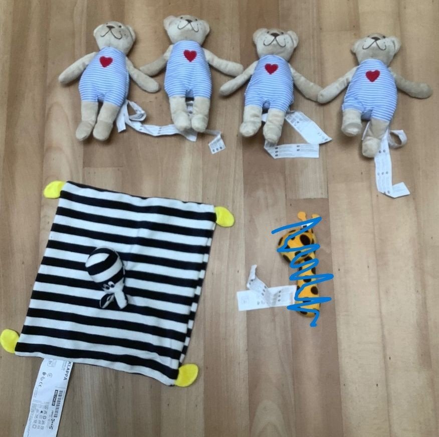 5 nieuwe Ikea knuffels, en LEN kinder kussen (nieuw), Ophalen of Verzenden, Nieuw, Overige typen