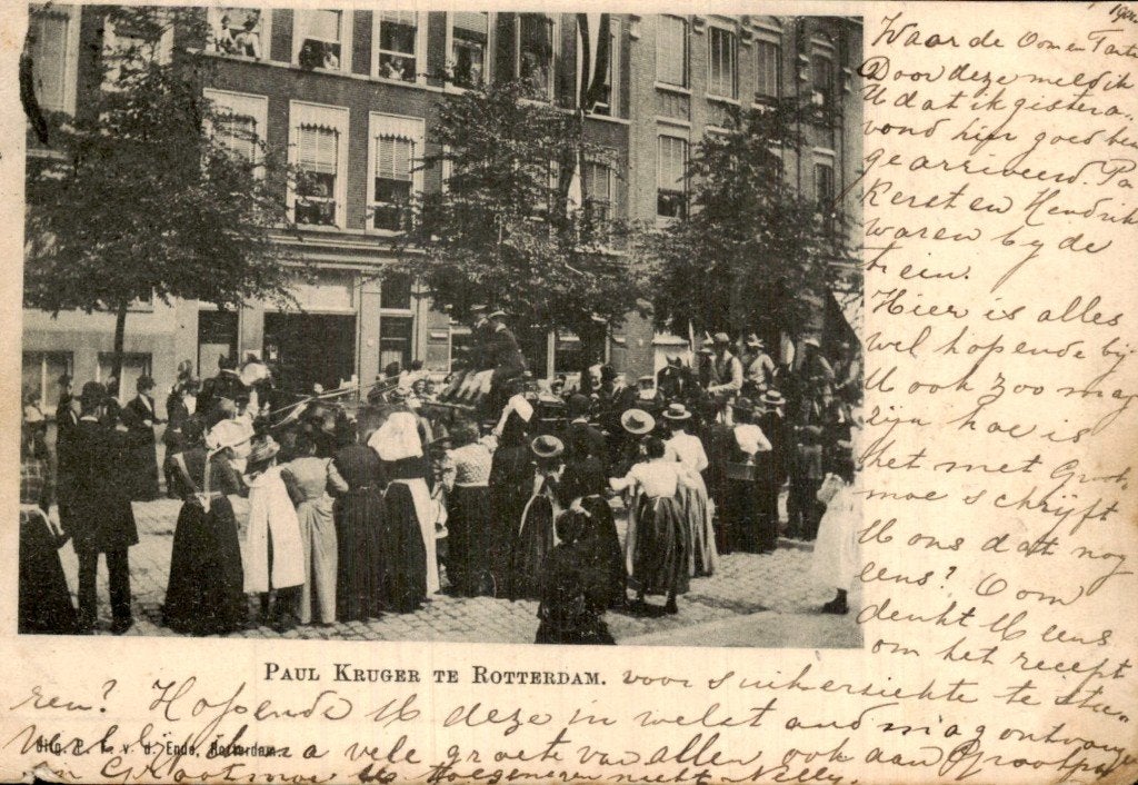 Rotterdam - Paul Kruger - Te Rotterdam, Verzamelen, Ophalen of Verzenden, Voor 1920, Gelopen, Zuid-Holland