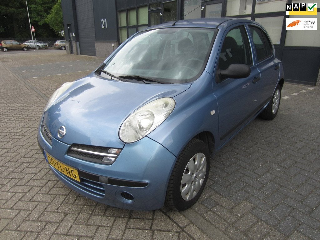Nissan Micra 1.2 Visia 2006 Airco Automaat 5-Deurs NAP! APK!, 15 km/l, 4 cilinders, Blauw, Metallic lak