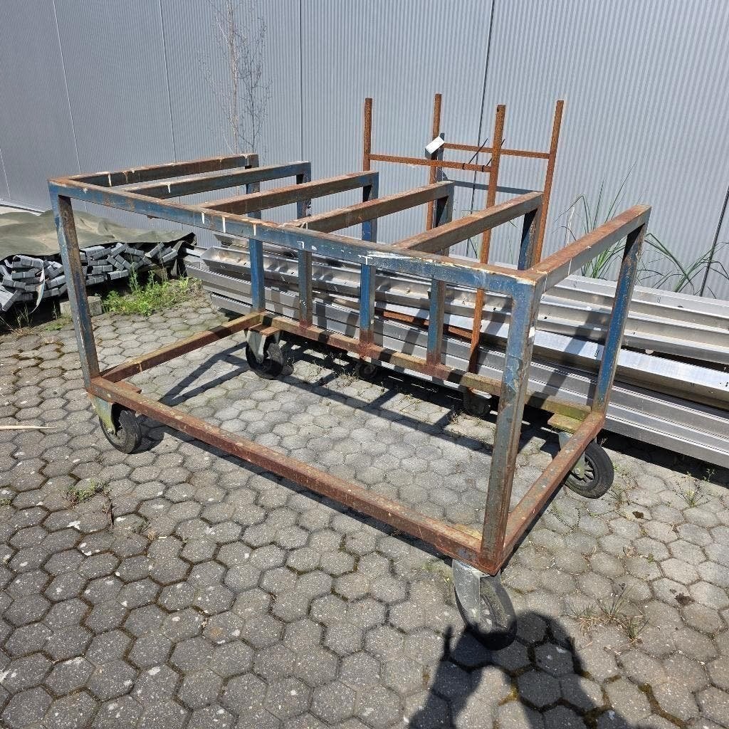 Grote zware metalen transportwagen rolwagen met zwenkwielen, 100 liter of meer, Ophalen, Gebruikt, Transportkar