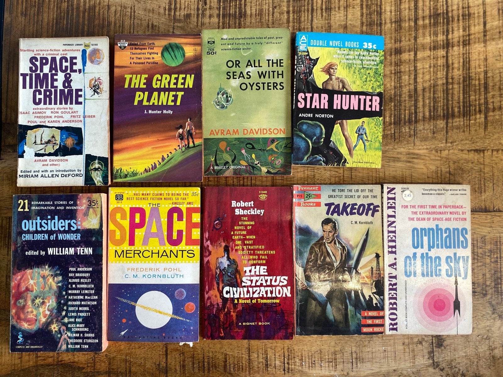 Collectie sciencefiction paperbacks (9 boeken), Ophalen of Verzenden, Gelezen