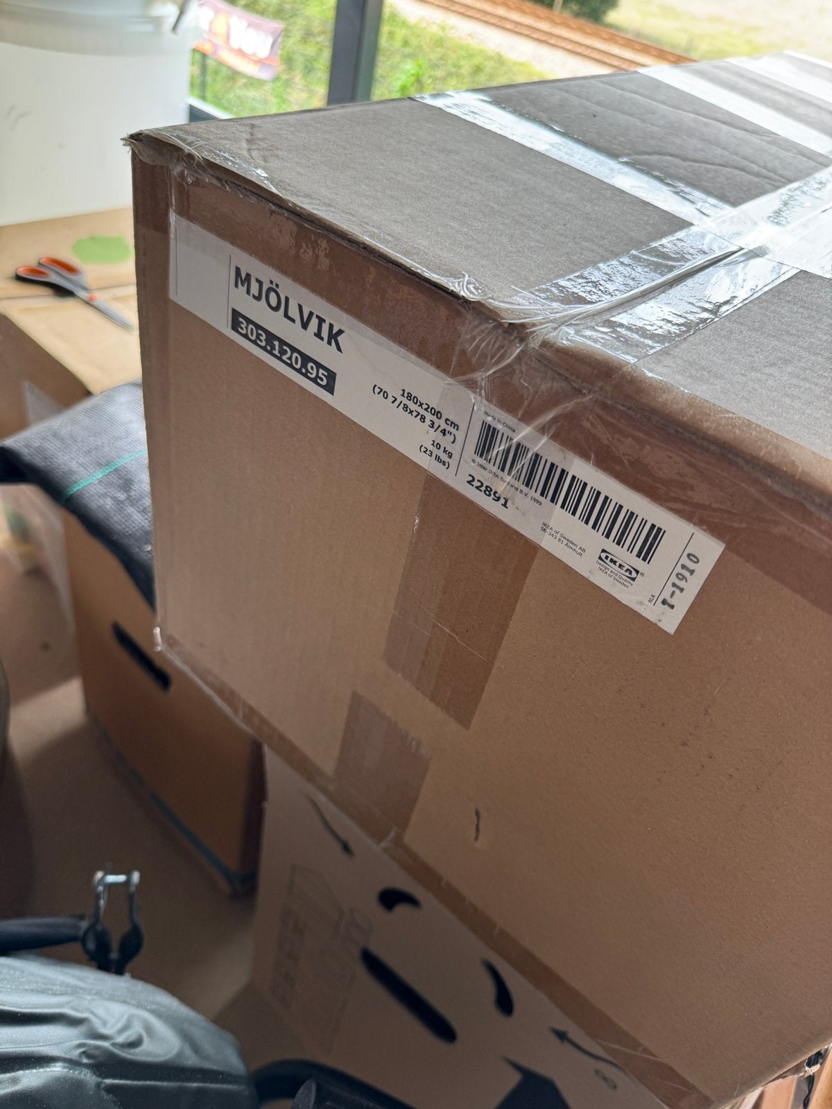 Ikea Mjölvik hoes boxspring 180x200, Ophalen, Zo goed als nieuw