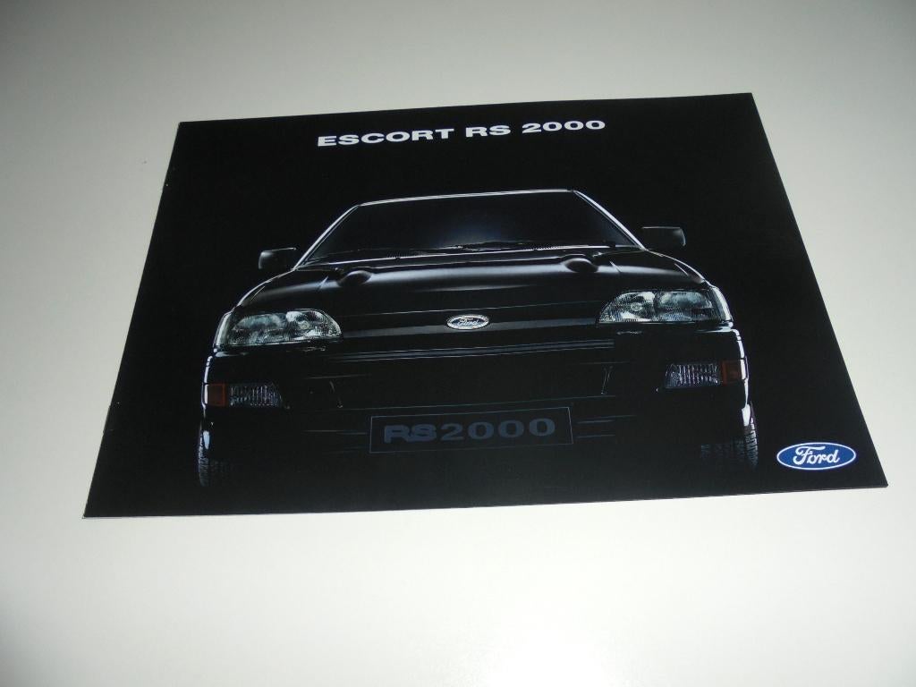 brochure Ford Escort RS 2000 modellen 1992, Ophalen of Verzenden, Nieuw, Ford