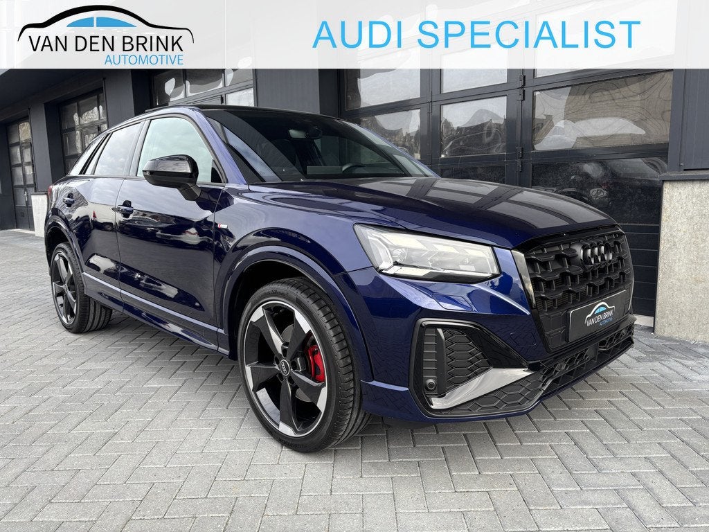 Audi Q2 35 TFSI S-Line Pano (bj 2022, automaat), 4 cilinders, 150 pk, Blauw, Leder en Stof