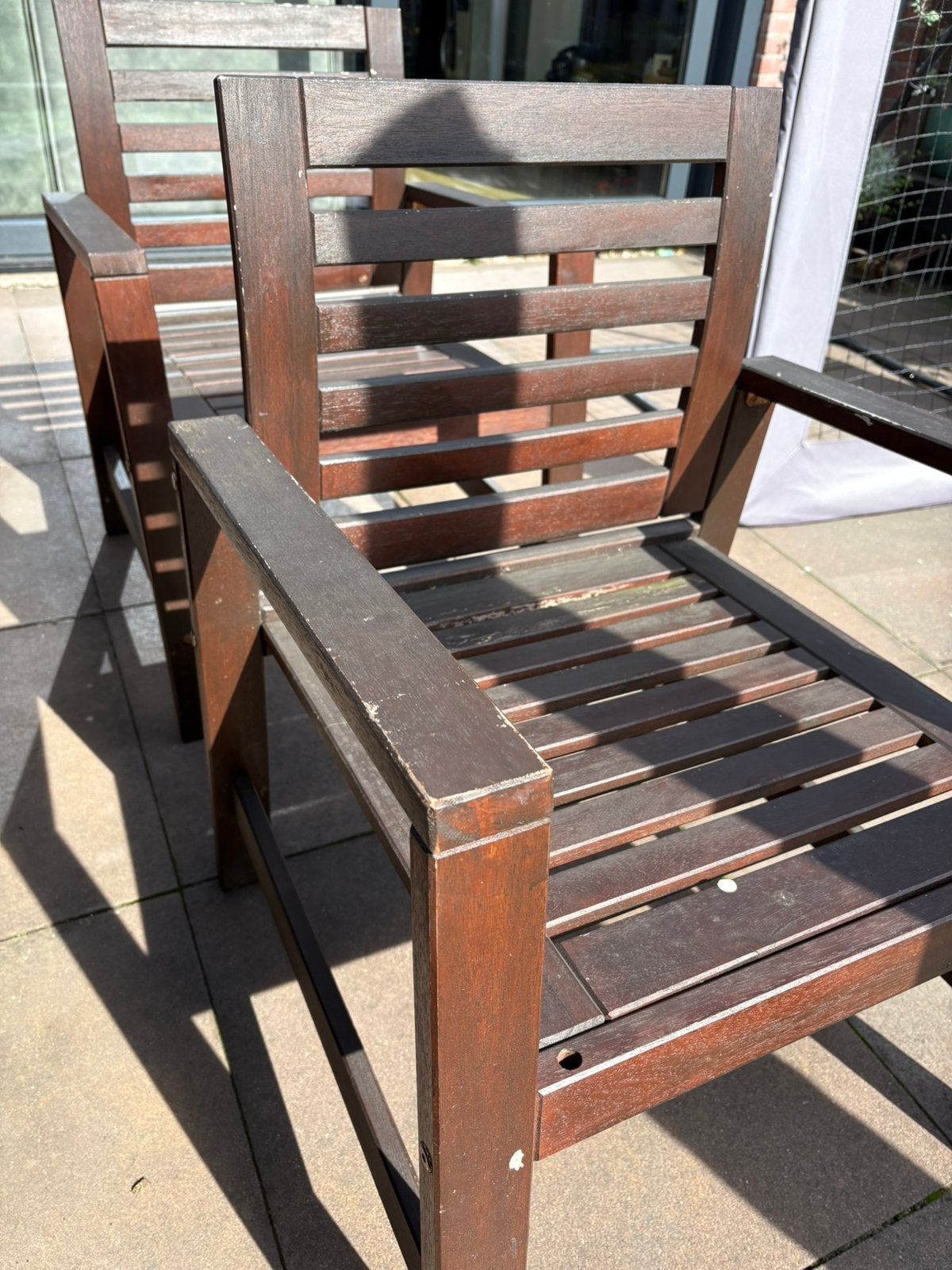 Tuin stoelen 4 stuks ikea, Tuin en Terras, Ophalen, Gebruikt, Hout