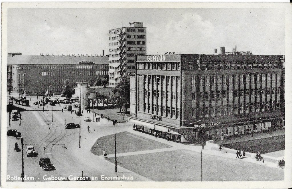 Rotterdam, Gebouw Gerzon, Erasmushuis, Wagons Lits Cook, Verzenden, 1940 tot 1960, Ongelopen, Zuid-Holland