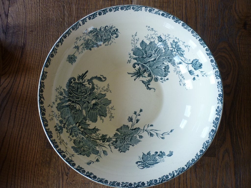 Antieke Franse porseleinen schaal rond 1900., Verzenden