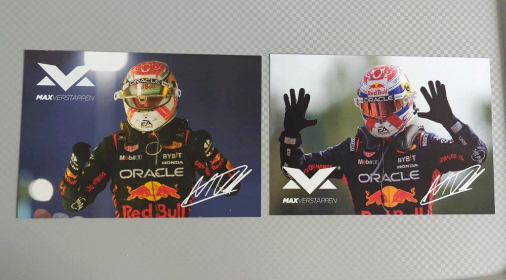 2 Max Verstappen kaarten official shop red bull racing, Ophalen of Verzenden, Zo goed als nieuw, Formule 1