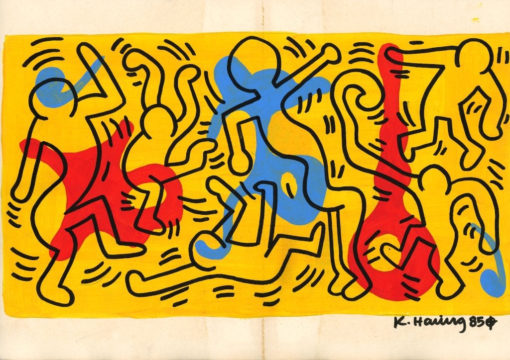 Keith Haring Artwork, Antiek en Kunst, Ophalen of Verzenden