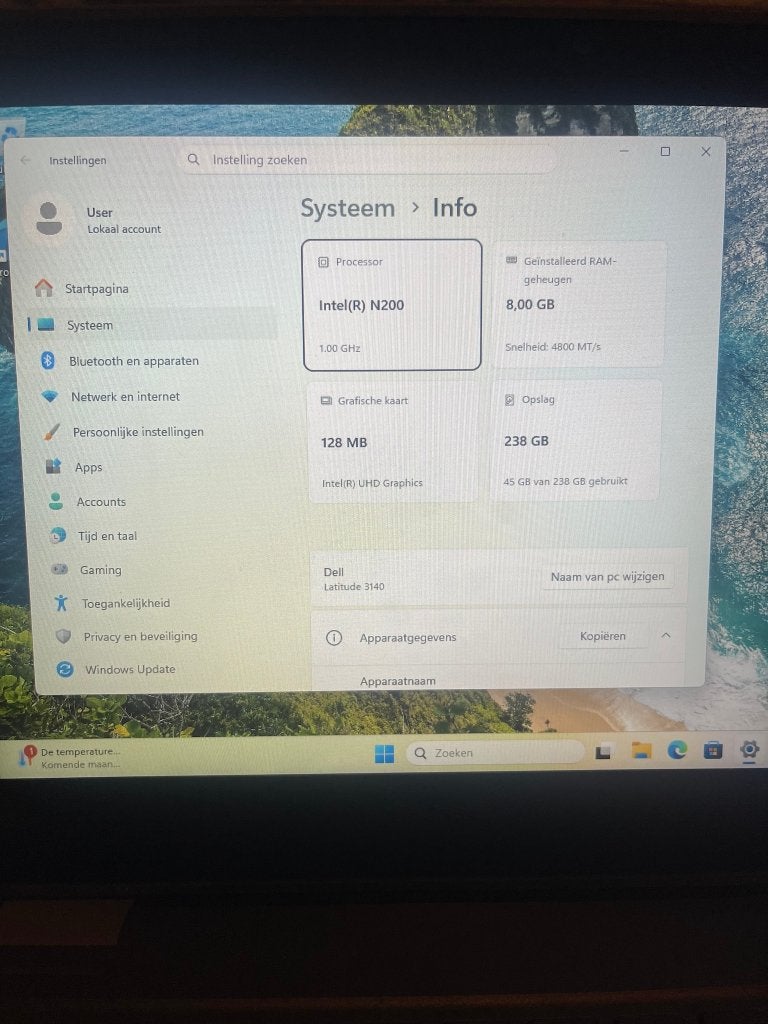 Dell Latitude 3140 - 2-in-1 touchscreen, uitstekende staat, 256 GB, 8 GB, Met touchscreen, Ophalen of Verzenden