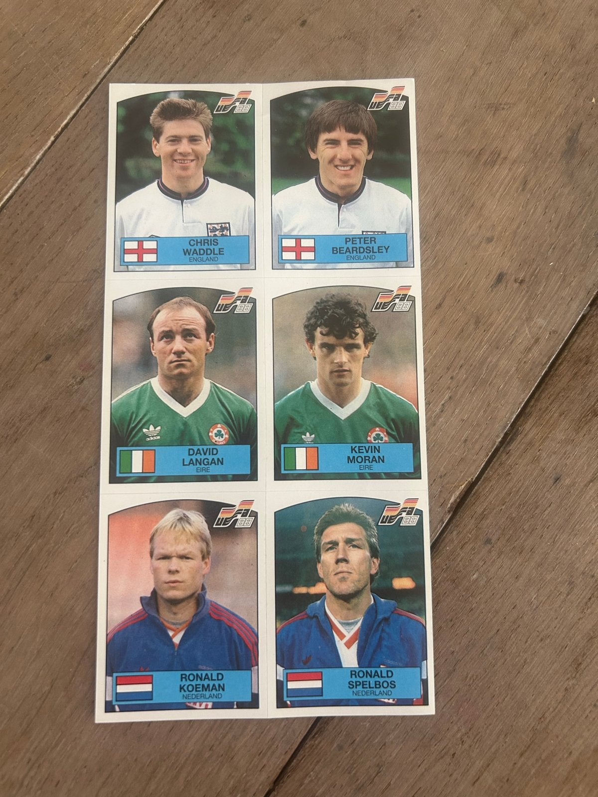 Panini Euro 88 Voetbalplaatjes - Ronald Koeman, Waddle, Ophalen of Verzenden, Zo goed als nieuw, Meerdere stickers