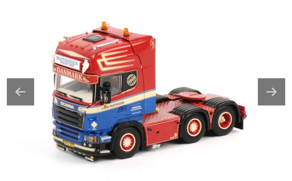 WSI Model Scania Lasse Mathiesen met DSV trailer, Hobby en Vrije tijd, Modelbouw | Auto's en Voertuigen, Zo goed als nieuw, Truck